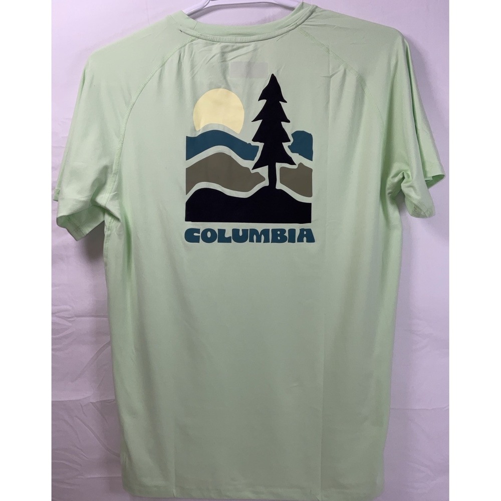 NWT Men's Columbia Dri-Fit Explorers Canyon Back Graphic T-Shirt Green -‎ Small